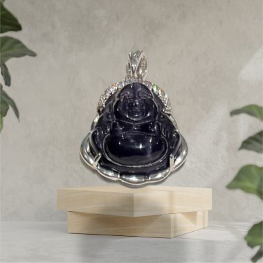 Pendentif œil de chat violet