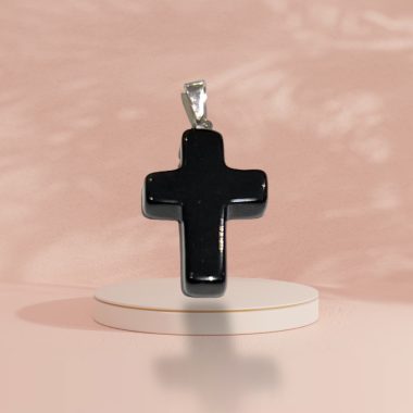 Pendentif croix onix